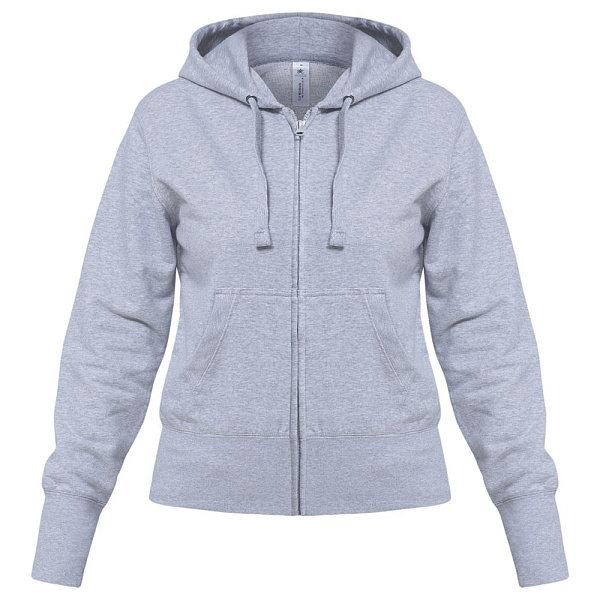 Толстовка женская Hooded Full Zip серый меланж