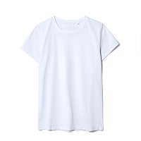 Футболка женская T-bolka Stretch Lady, белая (холодный оттенок)