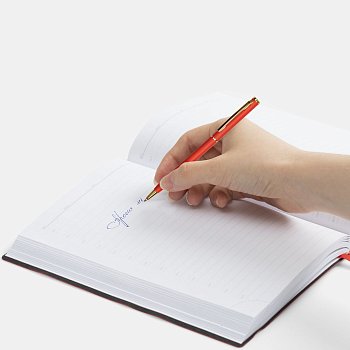 Ручка шариковая Hotel Gold, ver.2, матовая красная