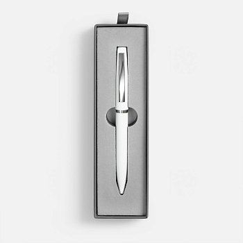 Ручка шариковая Bolt Soft Touch в футляре, белая