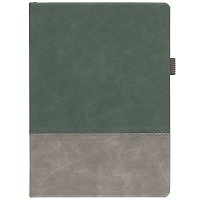Ежедневник Horizon, недатированный, серый с зеленым