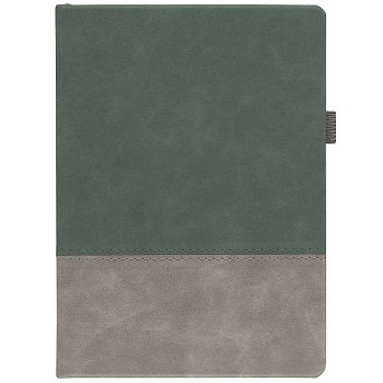Ежедневник Horizon, недатированный, серый с зеленым