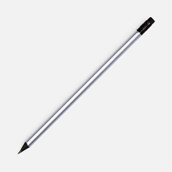 Карандаш простой Triangle Black с ластиком, серебристый