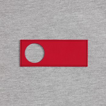 Лейбл из ПВХ с вырубкой «Круг», красный