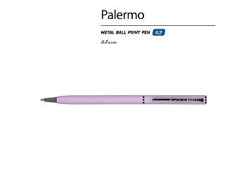 Ручка шариковая автоматическая BrunoVisconti® PALERMO цвет корпуса сиреневый, soft-touch, 0.7 мм
