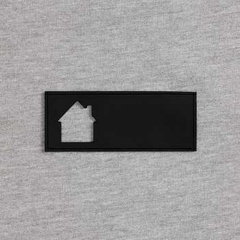 Лейбл из ПВХ с вырубкой «Дом», черный