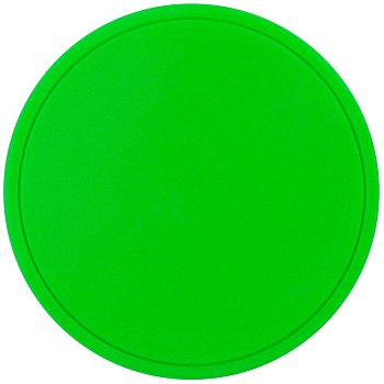 Лейбл из ПВХ Dzeta Round, L, зеленый неон