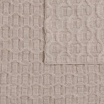 Плед Braidera, бежевый меланж