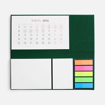 Календарь настольный Grade, зеленый