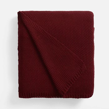 Плед Longview, темно-красный (винный)