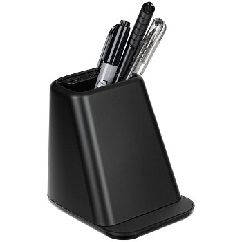 Настольный органайзер с зарядкой, лампой, вентилятором и подсветкой логотипа powerTower, черный