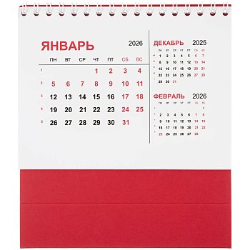 Календарь настольный Datio, красный