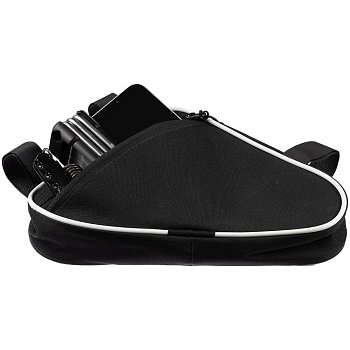 Велосумка на раму BikeLine Mini, черная с белым