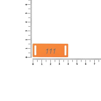 Шильдик металлический Kova, оранжевый неон