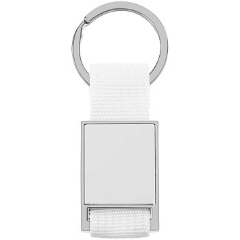 Брелок Stropp с тканевой вставкой, белый