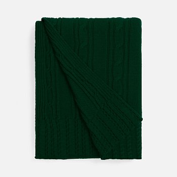 Плед Remitti, темно-зеленый (хвойный)