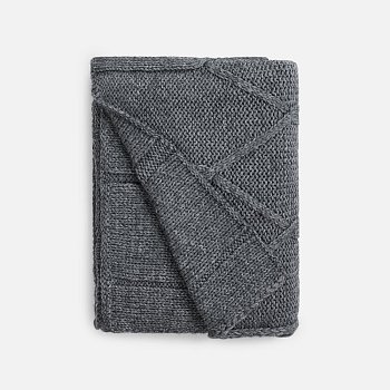 Плед Curve Verve, серый меланж (маренго)