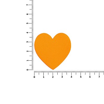 Наклейка тканевая Lunga Cor, M, оранжевый неон