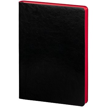 Ежедневник Doppio, недатированный, черный с красным