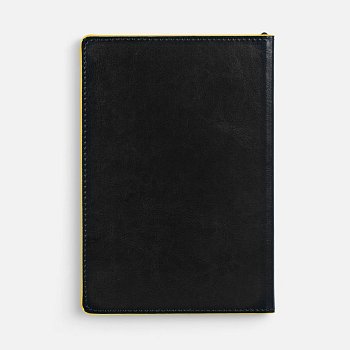 Ежедневник Alanis, недатированный, черный с желтым