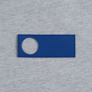 Лейбл из ПВХ с вырубкой «Круг», синий