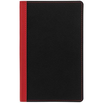 Ежедневник Nice Twice, недатированный, черный с красным