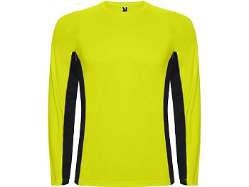 Футболка Shanghai  мужская с длинным рукавом, неоновый желтый/черный