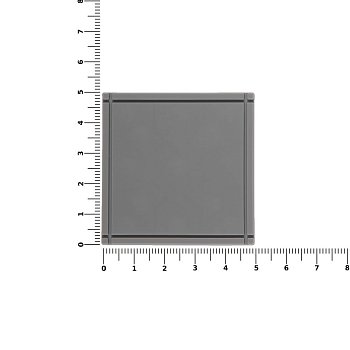 Лейбл из ПВХ Dzeta, L, серый