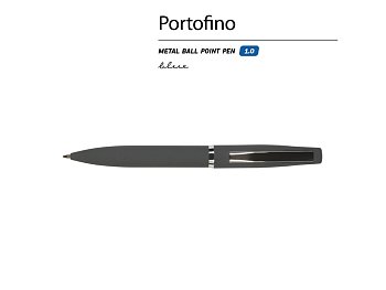 Ручка металлическая шариковая Portofino, софт-тач, 1.0 мм, серый
