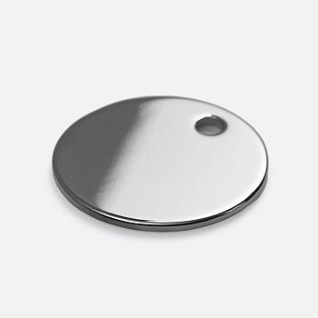 Шильдик металлический Alfa Sirkel, серебристый глянцевый