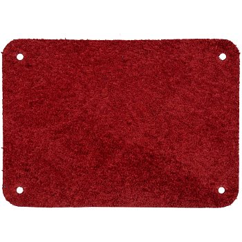 Лейбл кожаный Beta, XL, красный