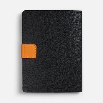 Ежедневник Boom, недатированный, черный с оранжевым