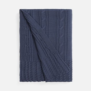 Плед Remitti, серо-синий (сланец)