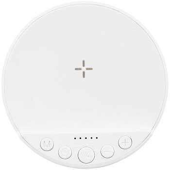 Bluetooth-колонка с беспроводной зарядкой relaxTime, белая