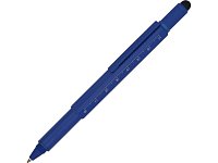 Ручка шариковая металлическая Tool, синий. Встроенный уровень, мини отвертка, стилус (Р)