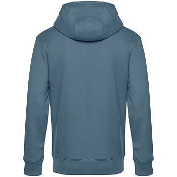 Толстовка с капюшоном унисекс King, серо-синяя