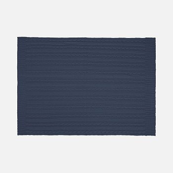 Плед Remitti, серо-синий (сланец)