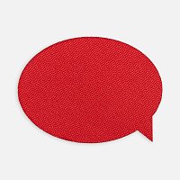 Наклейка тканевая Lunga Bubble, M, красная