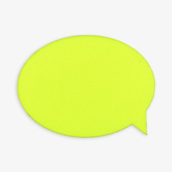 Наклейка тканевая Lunga Bubble, M, желтый неон