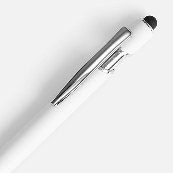 Ручка шариковая Pointer Soft Touch со стилусом, белая
