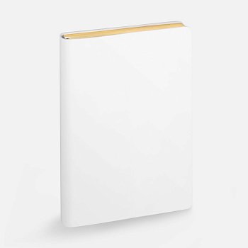 Ежедневник Nebraska Flex, недатированный, белый с золотистым