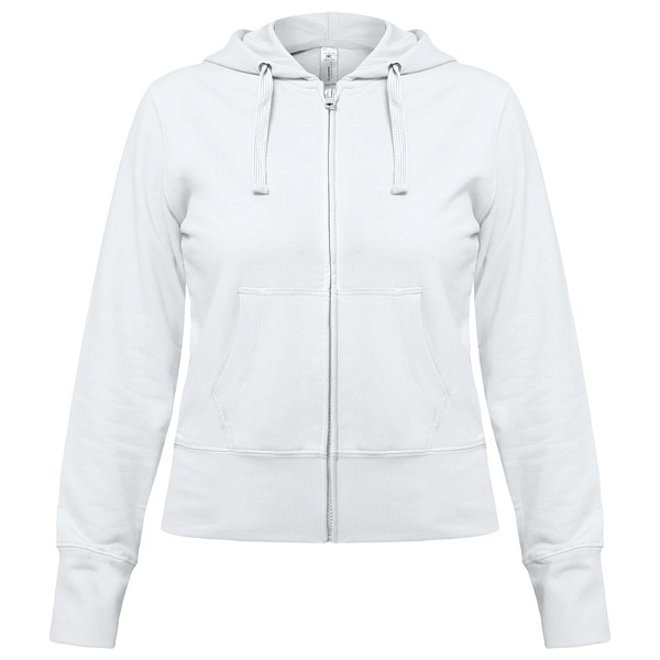 Толстовка женская Hooded Full Zip белая