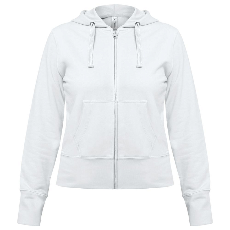 Толстовка женская Hooded Full Zip белая