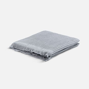 Плед вафельный Elenglect, светло-серый