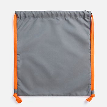 Рюкзак B3, серый с оранжевыми лямками