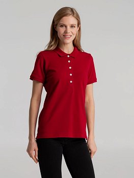 Рубашка поло женская Sunset, красная