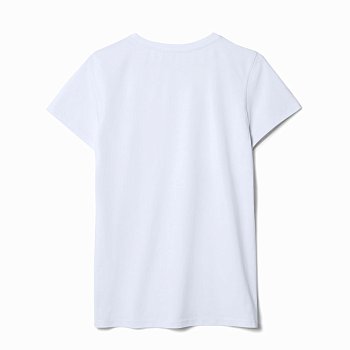 Футболка женская T-bolka Stretch Lady, белая (холодный оттенок)