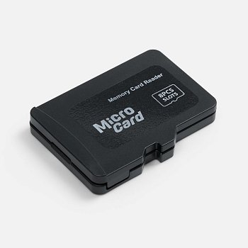 Футляр для карт памяти и SIM-карт Multitask, черный