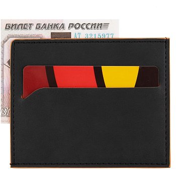 Картхолдер Multimo, черный с оранжевым