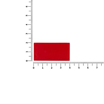 Лейбл из ПВХ Dzeta, S, красный